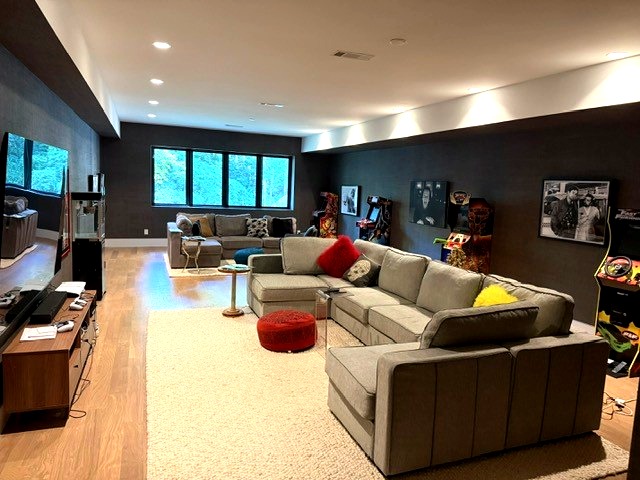 Grasscloth Media Room
